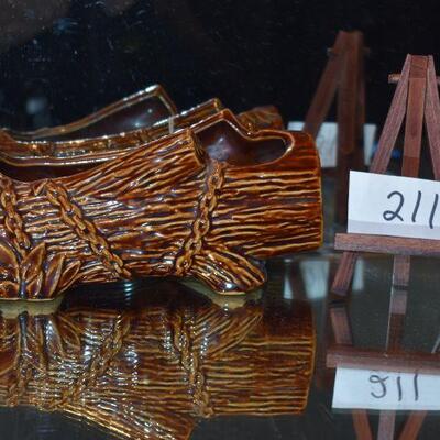 McCoy 1950 Brown Log Planter 