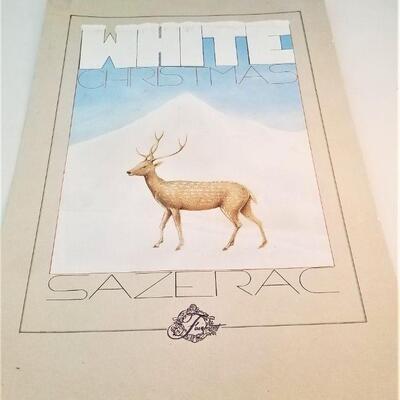 Lot #58  Vintage Sazerac (Fairmont Hotel - New Orleans) Christmas menu