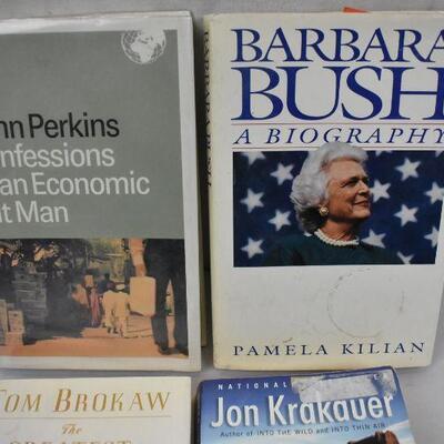 4 Biography Books: Jon Krakauer -to- John Perkins