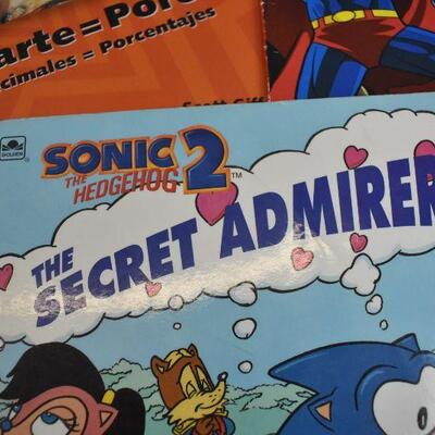 8 pc Kids Books: Sonic Secret Admirer -to-The Boy & the Whale
