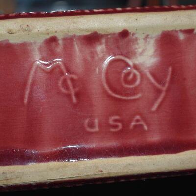 McCoy 1940 Red Garden Dish 