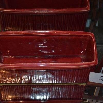 McCoy 1940 Red Garden Dish 