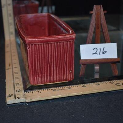 McCoy 1940 Red Garden Dish 