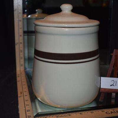 McCoy Canister w/Brown Stripe 