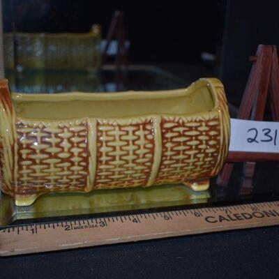 McCoy Yellow Basket Weave Planter Market 