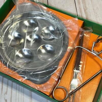 Lot 61 New In Box Escargot 3 pc Set Stainless Steel by YAX