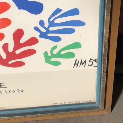 Lot 64 Framed 1966 Henri Matisse Retrospective Exhibition Poster