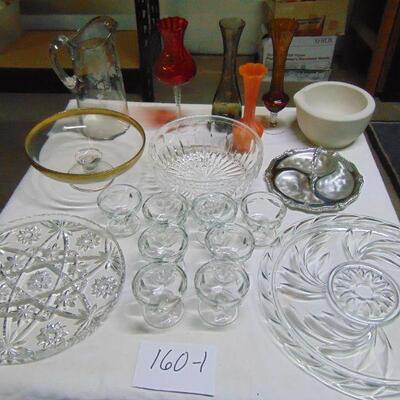 Box 160 Noritake, Dynasty china, cut glass items