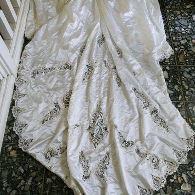 Lace Wedding Dress Double deep "V" with train
