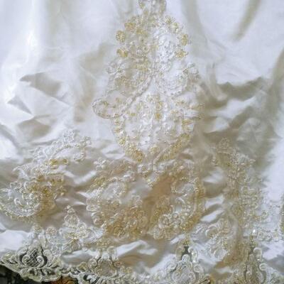 Lace Wedding Dress Double deep "V" with train