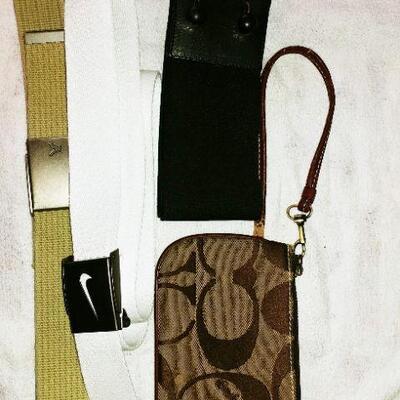 New purses, wallets, scarves, belts, shoes