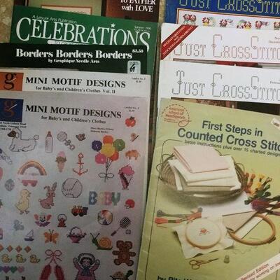 Cross Stitch Embroidery Basket, Booklets, Kits