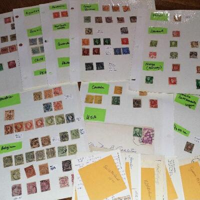 1800s Stamps collection plus postcards
