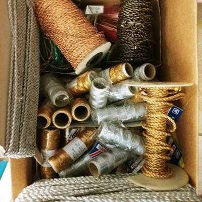 Upholstery trims and cords on bolts