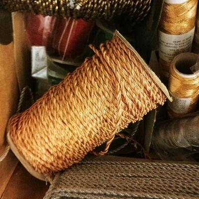 Upholstery trims and cords on bolts