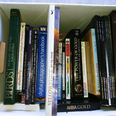 Lot of 2 boxes of books and Gundam games