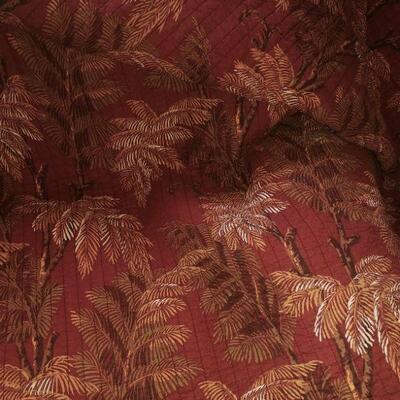 Tommy Bahama tropical "Red Palm Tree" Q spread