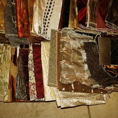 High End Drapery Samples - 54 pieces - mostly 17x17"
