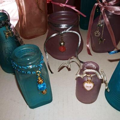Vintage Bottles repurposed dÃ©cor set of 18