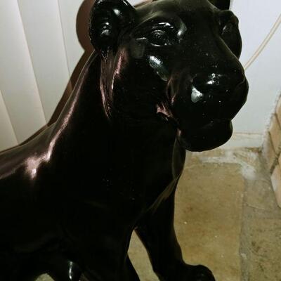 Black Cat Statue 25"Hx24"Wx9"D