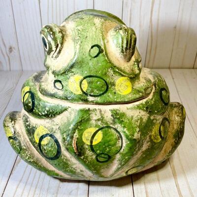 Lot 67 Vintage Ceramic Frog Cookie Jar 
