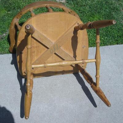 Lot 74 Vintage Oak Captains Chair