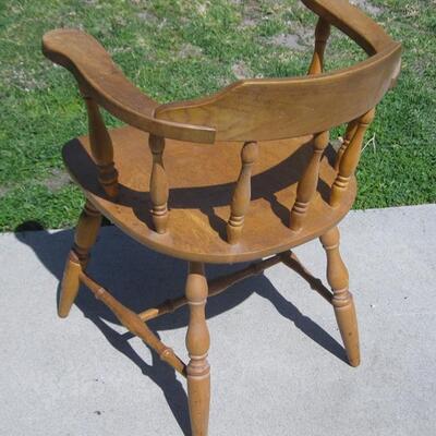 Lot 74 Vintage Oak Captains Chair
