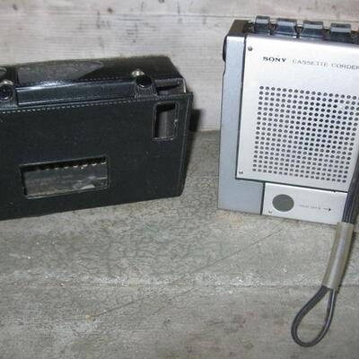 Lot 76 Sony Battery Operated Cassette Recorder & Case