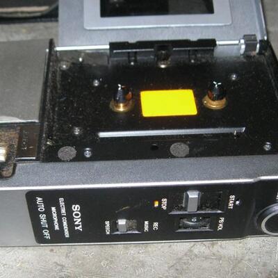 Lot 76 Sony Battery Operated Cassette Recorder & Case