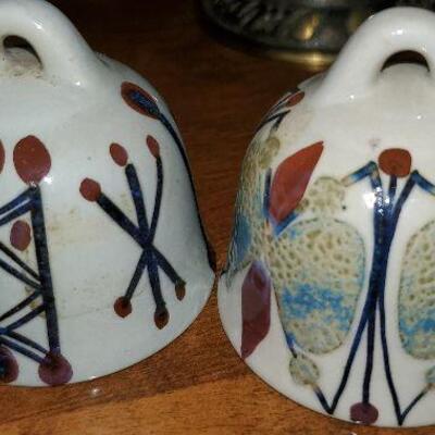 2 Vintage Royal Copenhagen Bells Denmark - ceramic 