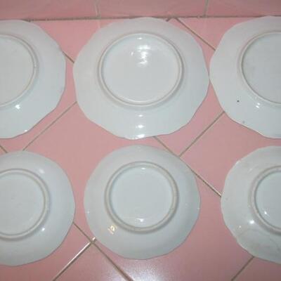 Lot 85 Vintage Ceramic Children's Tea Set Pink White Plates Cup Sugar 9pcs