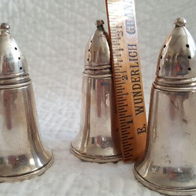 Trio of Sterling Shakers