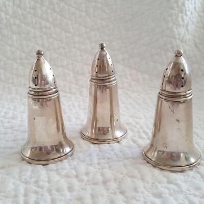 Trio of Sterling Shakers