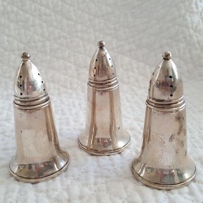 Trio of Sterling Shakers
