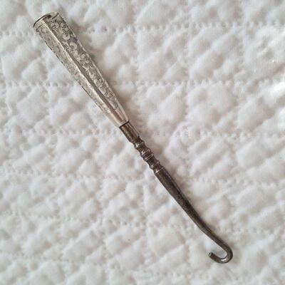Vintage Sterling Silver Shoe Button Hook