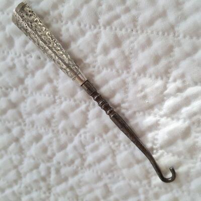 Vintage Sterling Silver Shoe Button Hook