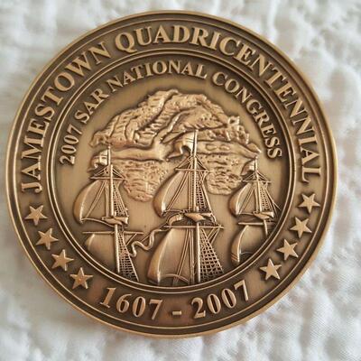 SAR Commemorative 2007 Medal of Jamestown Quadricentennial