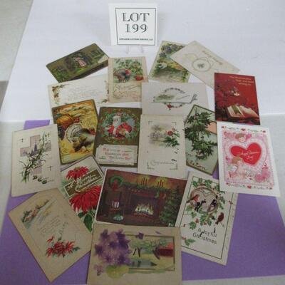 18 Vintage Holiday Post Cards