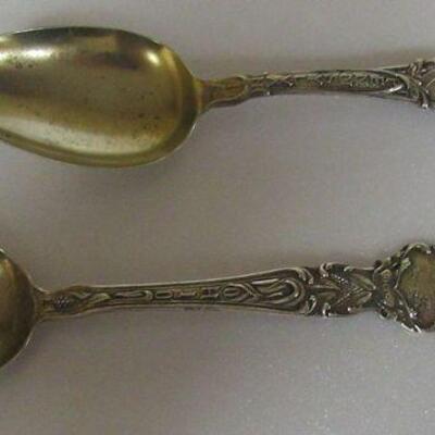 2 Antique Sterling Spoons Pennsylvania & Ohio