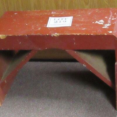 Antique Heavy Small Wood Bench