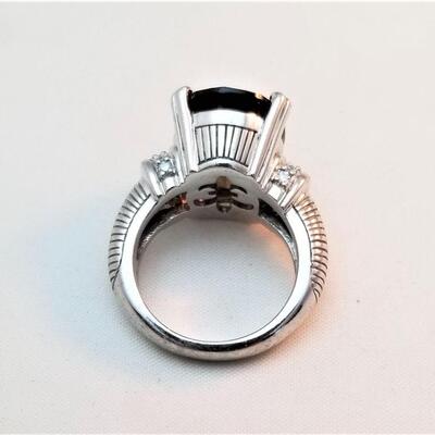 Lot #69  Judith Ripka Sterling Ring with Smokey Quartz