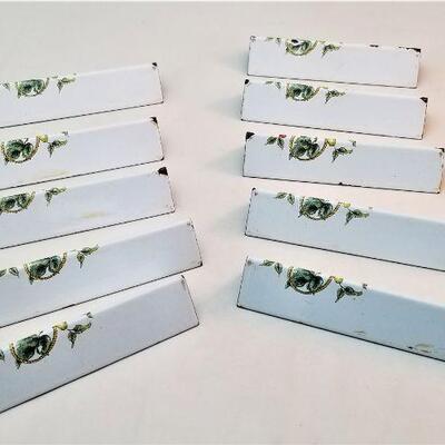 Lot #73 Set of 10 Antique French Metal Place Cards