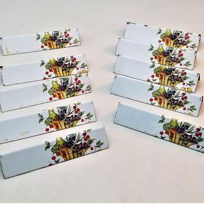 Lot #73 Set of 10 Antique French Metal Place Cards