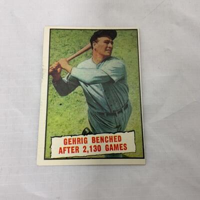 -3- GEHRIG | Benched after 2,130 Games | 1961 TOPPS Card #405