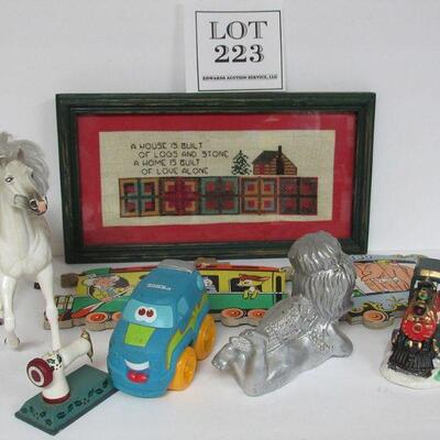 Misc Lot of Stuff Toy Horse and Car, Mermaid, more