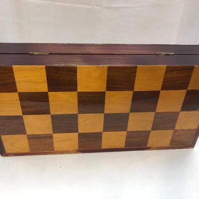 Nice Vintage wood chess board foldable chessboard with storage