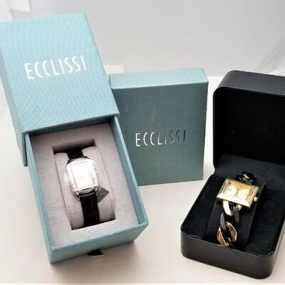 Lot #76  2 Ladies Watches - new in Box - Ecclissi Sterling and Gossip