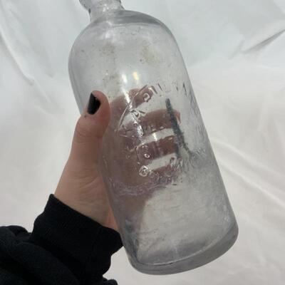 -10- VINTAGE | Ishpeming, MI | K A Ruona & Co | Blob-Top Clear Glass Bottle