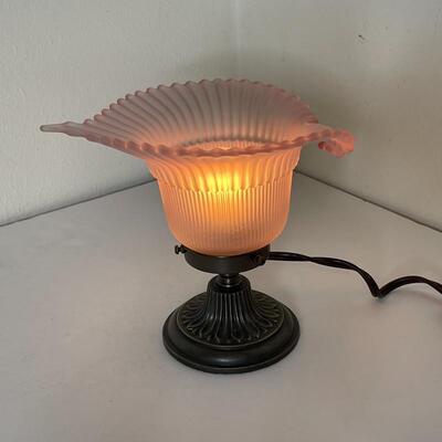 Vintage Style Glass and Metal Lamp