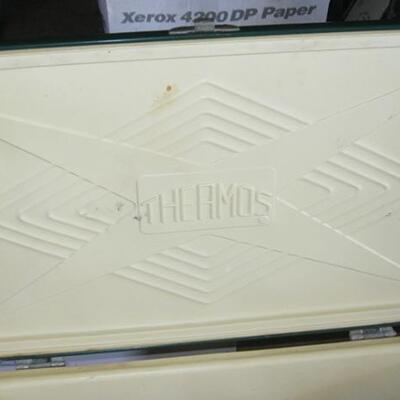 Lot 102 Vintage Metal Thermos Ice Chest Cooler